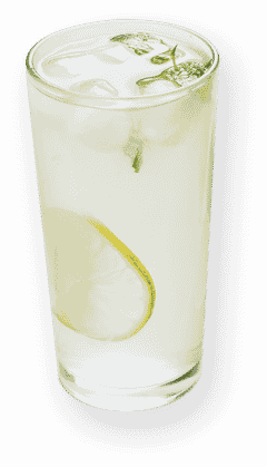 vaso de limonada con hielo y menta